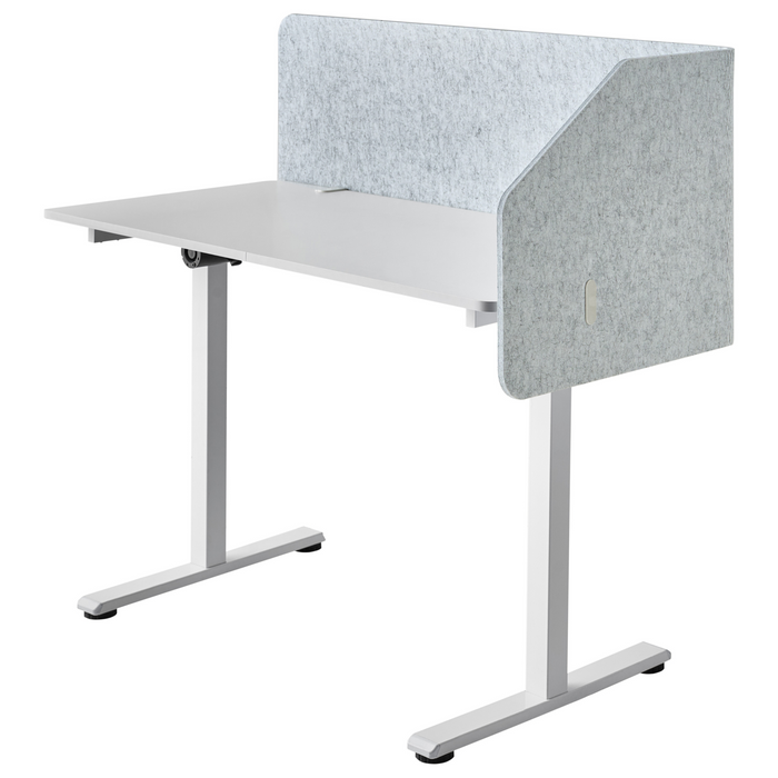 Beliani-FOLDY-Bureauscherm-Lichtgrijs-120 x 60 x 50 cm-Synthetisch