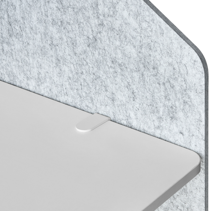 Beliani-FOLDY-Bureauscherm-Lichtgrijs-120 x 60 x 50 cm-Synthetisch