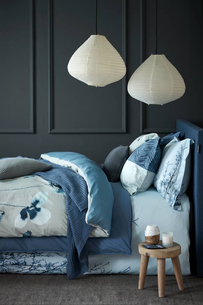 Vandyck MAZE dekbedovertrek 240x220 cm Dusty Blue-114 (satijnkatoen)