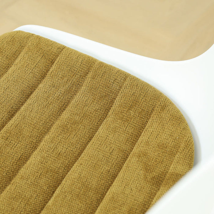 Nolon Nora-Liv eetkamerstoel wit met mosgroen zitkussen - zwart