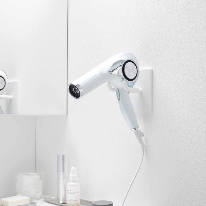 Yamazaki Tower Föhnhouder verstelbaar mandmontage - Wit