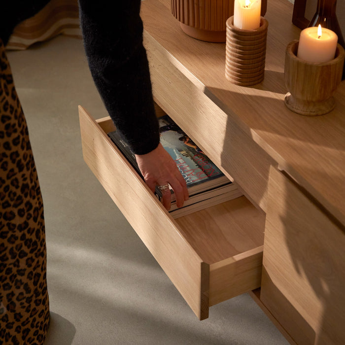 Tikamoon - Eikenhouten tv-meubel 130 Esmée