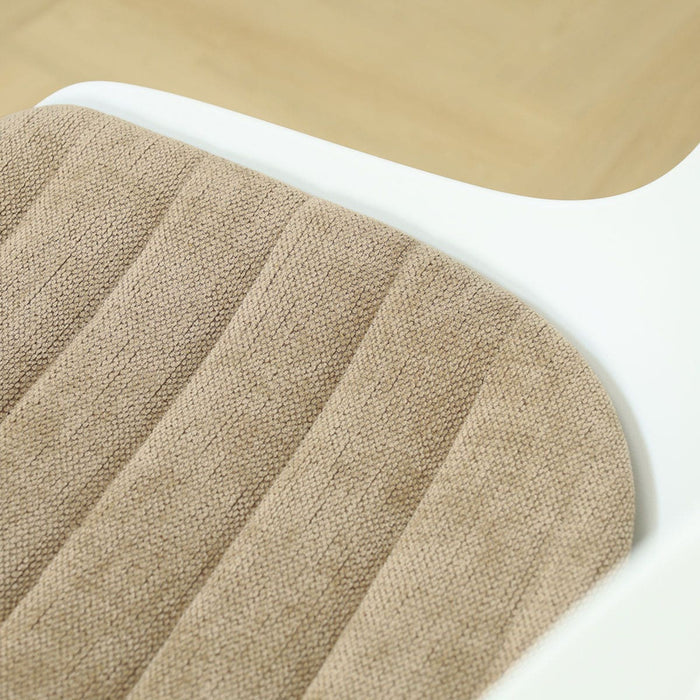 Nolon Nino-Liv barkruk wit met nougatbruin zitkussen - wit onderstel -