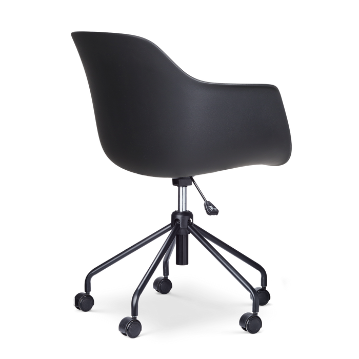 Nolon Nout-Liz eetkamerstoel zwart met zeegrijs zitkussen - zwart