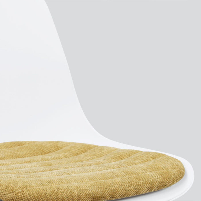 Nolon Noa-Liv eetkamerstoel wit met warm oker zitkussen - wit