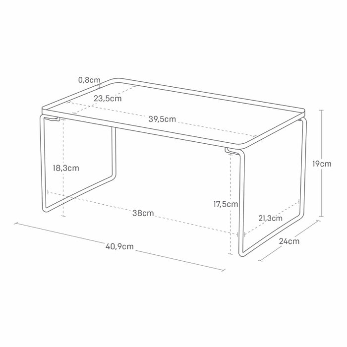 Yamazaki Tower Stapelbaar rek inklapbaar M - Zwart