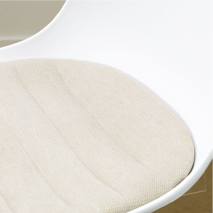 Nolon Noa-Liv eetkamerstoel wit met naturelbeige zitkussen - wit