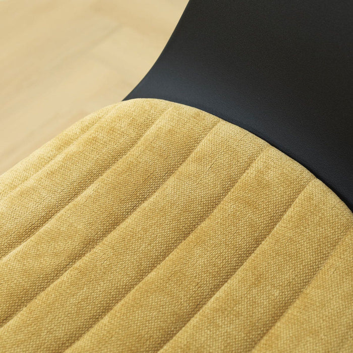 Nolon Nout-Liz eetkamerstoel zwart met warm oker zitkussen - zwart