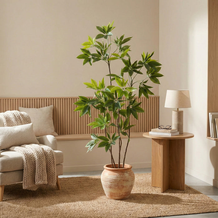 Fleurdirect Kunstplant Schefflera - Groen - Kunststof