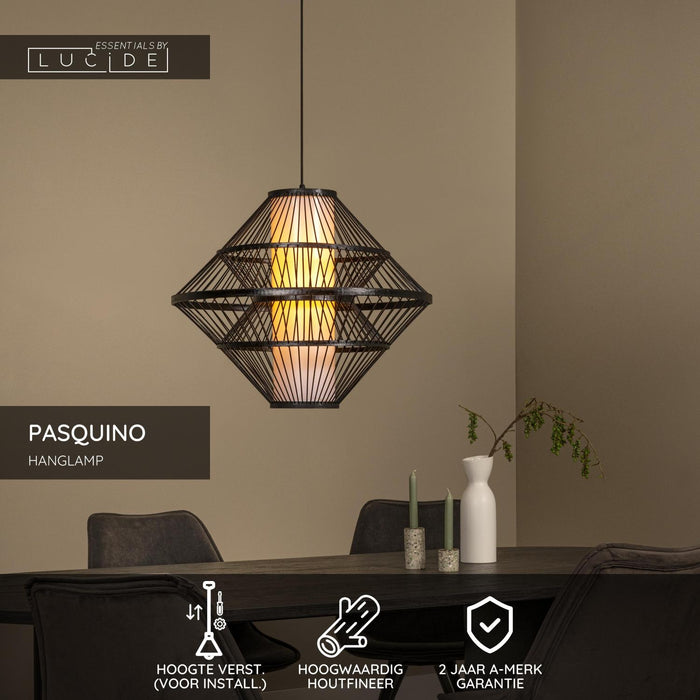 Lucide PASQUINO Hanglamp - Zwart