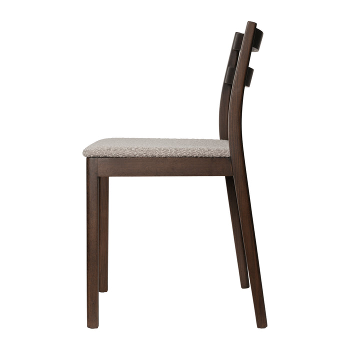 Ferm Living Boda Eetkamerstoel Bouclé - Dark Stained Beech / Natural