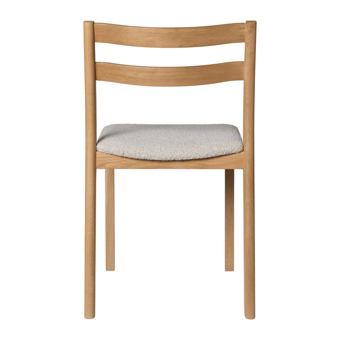 Ferm Living Boda Eetkamerstoel Bouclé - Natural Oak / Off-White