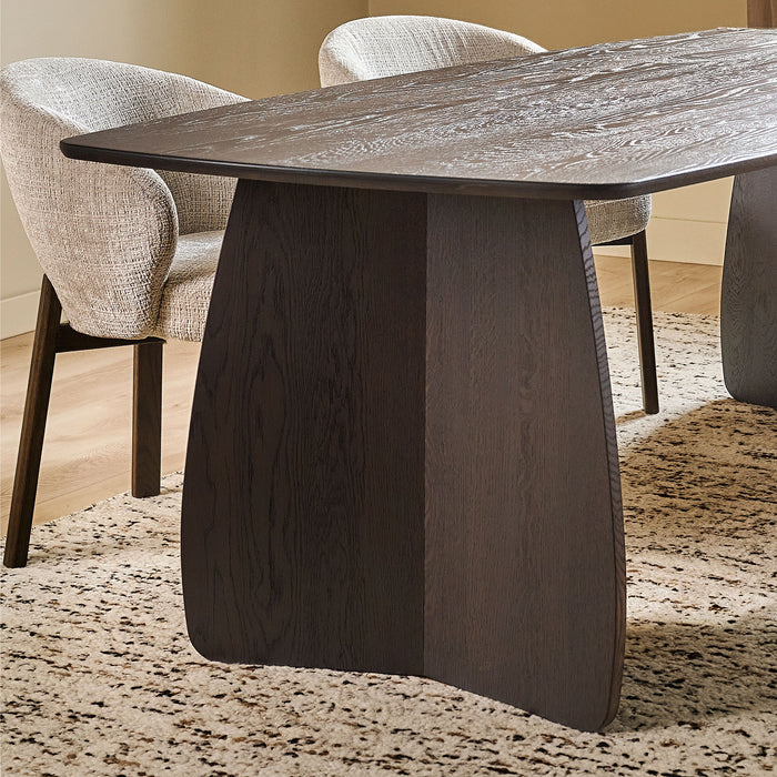 by fonQ Oakline Curve Eettafel B 180 cm - Mystic Brown