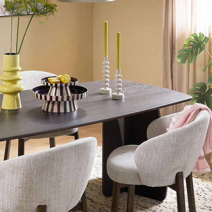 by fonQ Oakline Curve Eettafel B 180 cm - Mystic Brown