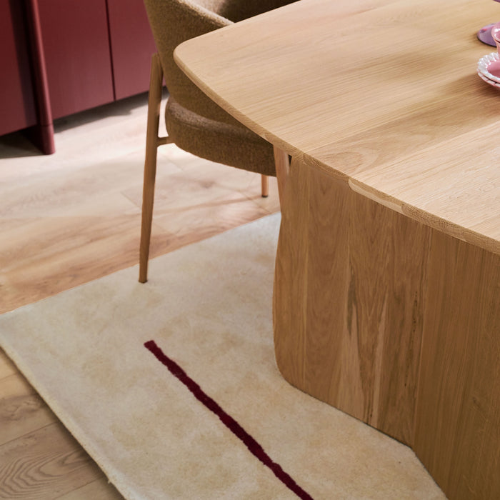 by fonQ Oakline Curve Eettafel B 180 cm - Natural