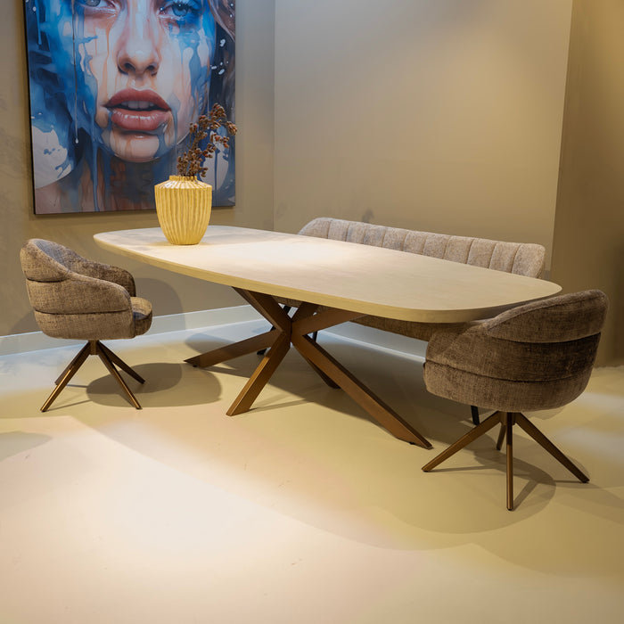 StarFurn - Eettafel Madison Zand 280cm Deens Ovaal