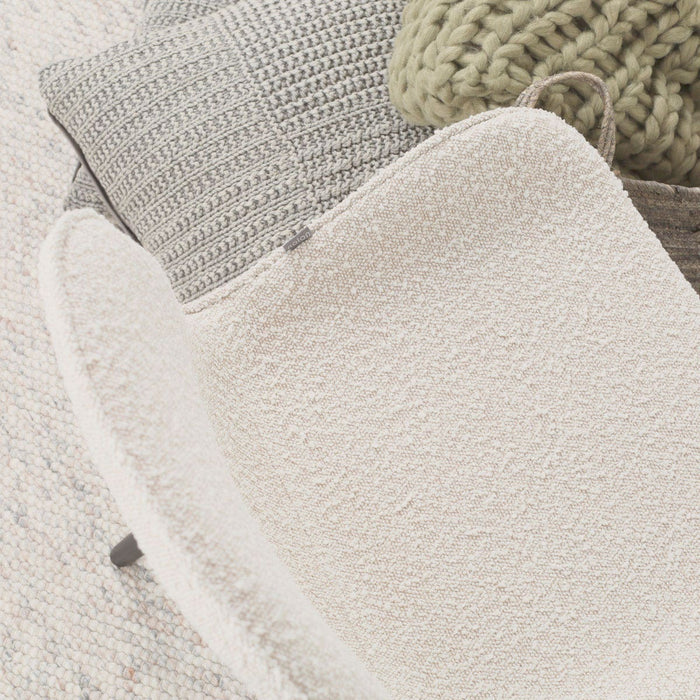 Nolon Nino-Fé Barkruk Bouclé Beige - Wit Onderstel - 75 cm