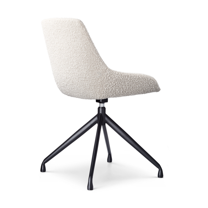 Nolon Nola-Isa Eetkamerstoel Bouclé Beige - Draaibaar Zwart Onderstel