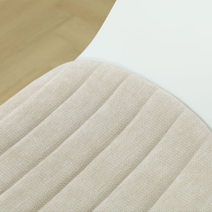 Nolon Nino-Liz Barkruk Wit met Naturelbeige Zitkussen Wit Onderstel 65