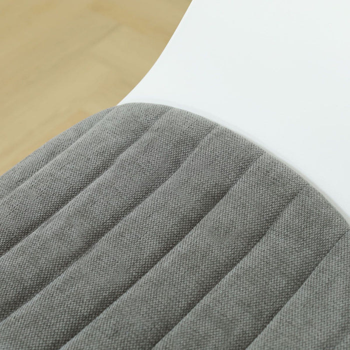 Nolon Nena-Liz Eetkamerstoel Wit met Zeegrijs Zitkussen - Walnoot