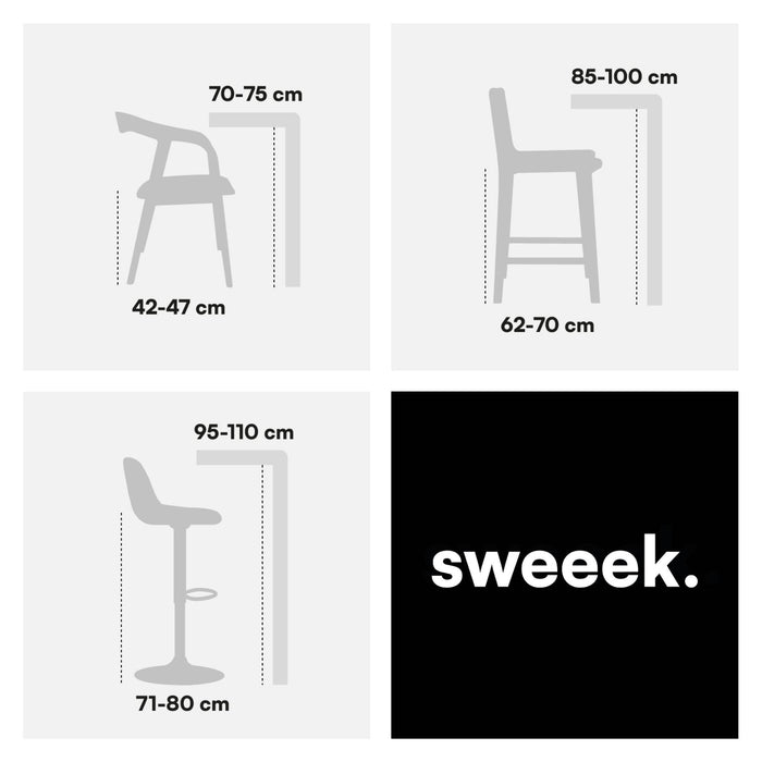 sweeek - Getextureerde bouclé Scandinavische stoelen met beukenhouten