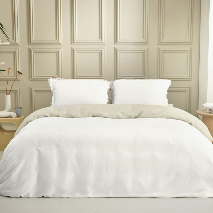 Walra - Dekbedovertrek Classy Tencel - 140x220 - Off White | Beige