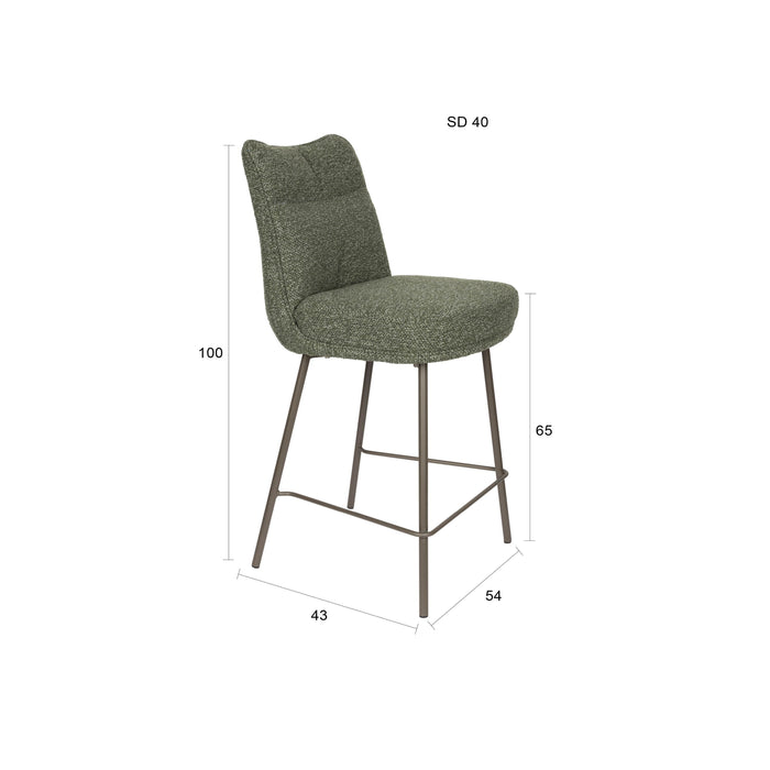 Housecraft Living Jacques Barkrukken 65 cm Groen - Set van 2