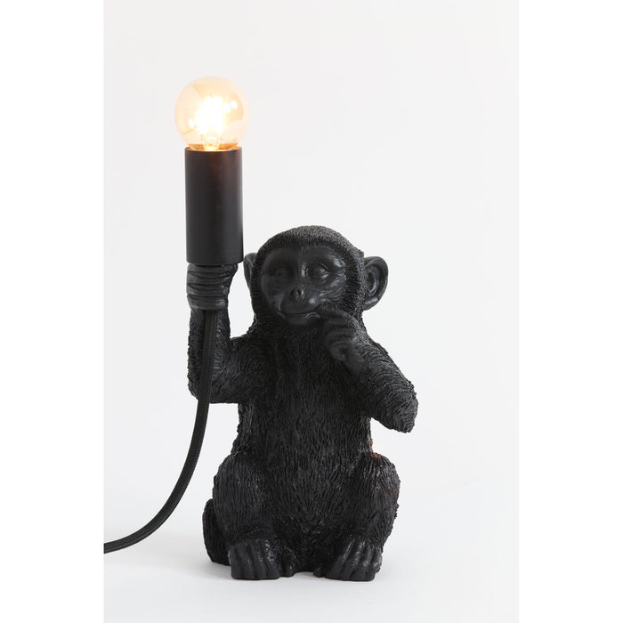 Light & Living Tafellamp Monkey - Zwart - 13x12,5x23,5cm