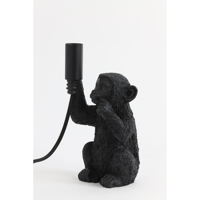 Light & Living Tafellamp Monkey - Zwart - 13x12,5x23,5cm