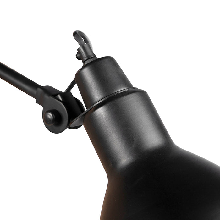 QAZQA Industriële wandlamp zwart verstelbaar - Wye