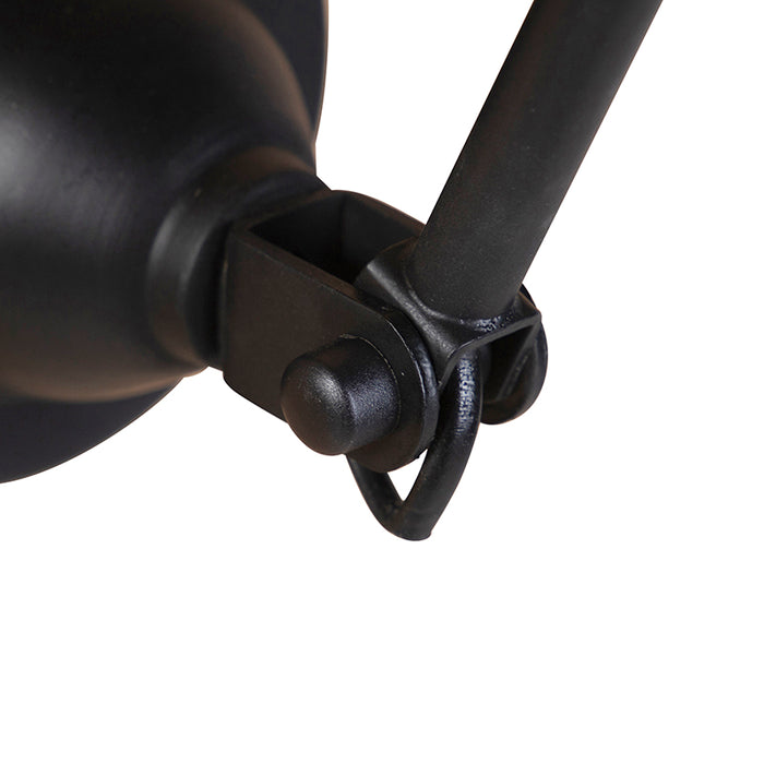 QAZQA Industriële wandlamp zwart verstelbaar - Wye