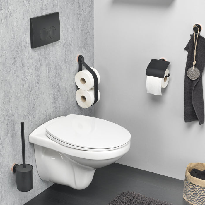 Tiger Urban Toiletrolhouder met Klep - Zwart