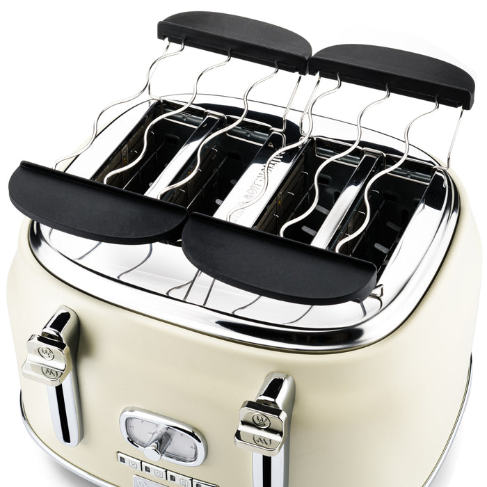Westinghouse Retro Broodrooster - 4 Slice Toaster - Wit