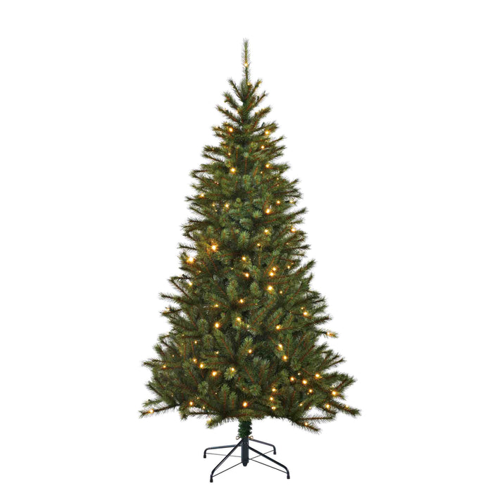 Black Box Kunstkerstboom Kingston - 125x125x230 cm - PVC|Hardnaald - Groen - 280LED