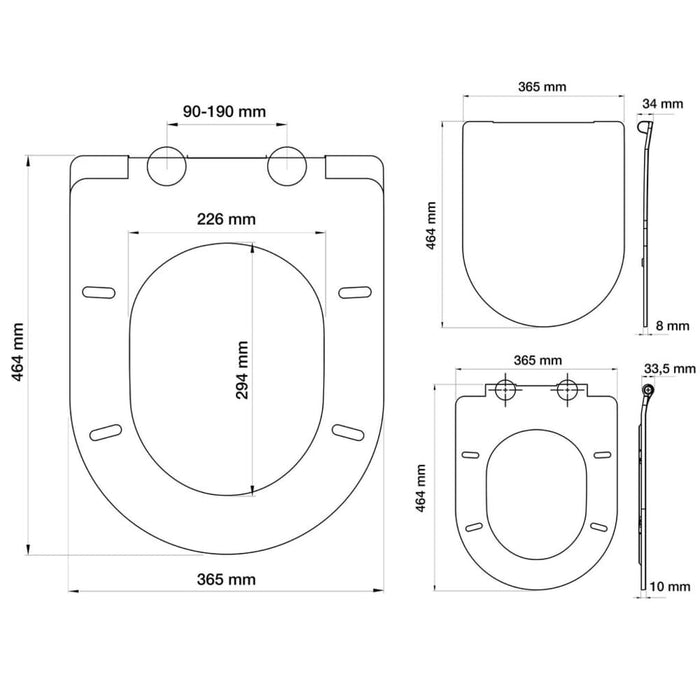 Tiger Soft-close toiletbril Carter duroplast wit 250020646