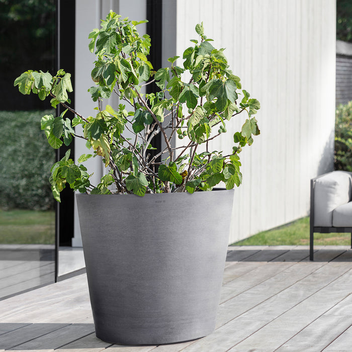 Ecopots Amsterdam Bloempot Met Wielen Ø 80 cm - Grijs