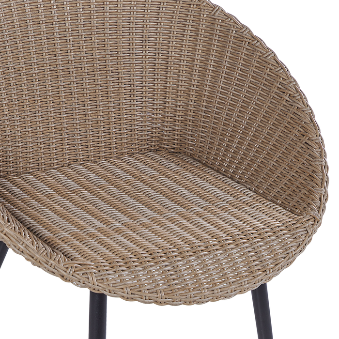 Beliani - ORTIGIA - Bistroset voor 2 - Natuurlijk - PE rotan