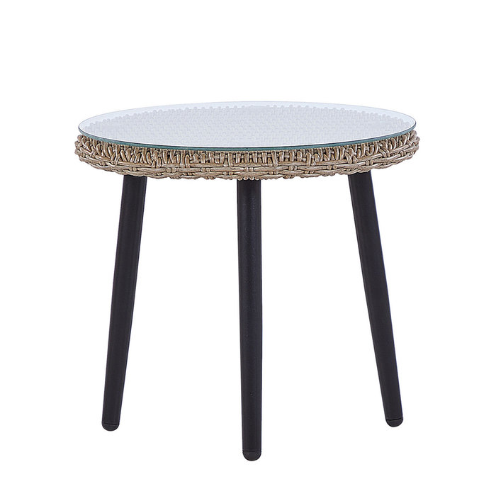 Beliani - ORTIGIA - Bistroset voor 2 - Natuurlijk - PE rotan