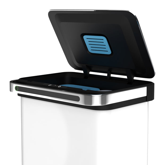 Homra DEXER prullenbak met sensor - 60L - 4 vakken - Wit