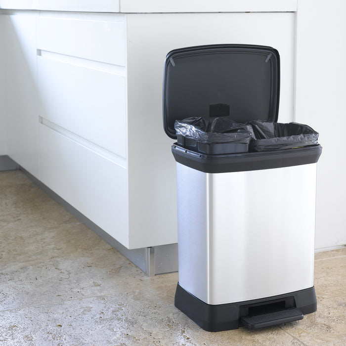 Curver Duo Decobin Pedaalemmer 28 Liter (10+18 Liter)