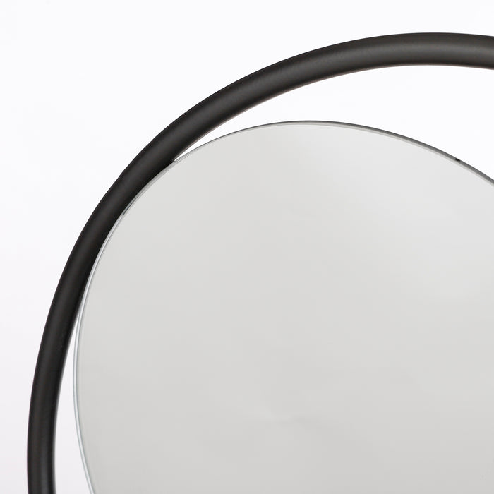 Mica Decorations Phoenix Wandspiegel - B11 x Ø58 cm - Metaal - Zwart