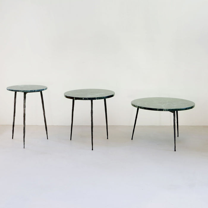 Furnified - Bijzettafel Florence - Groen Marmer - 40×40×40cm