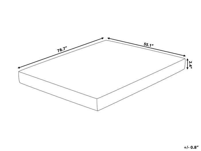 Beliani - SLUMBER - Matrastopper - Grijs 140 x 200 cm - Polyester