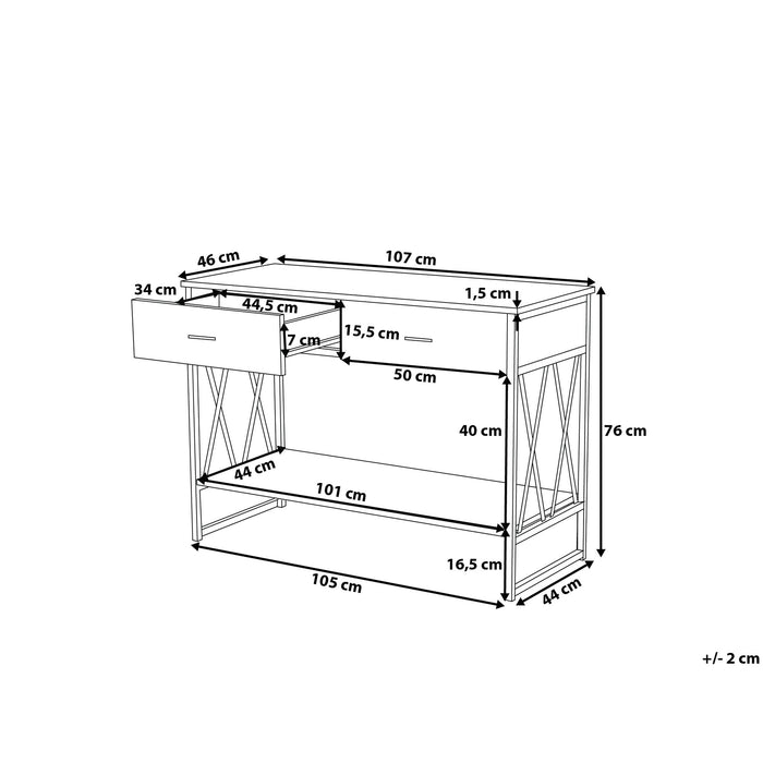 Beliani Ayden Sidetable Donker houtkleur MDF