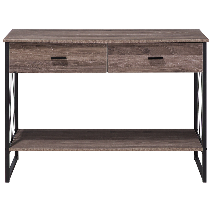 Beliani Ayden Sidetable Donker houtkleur MDF