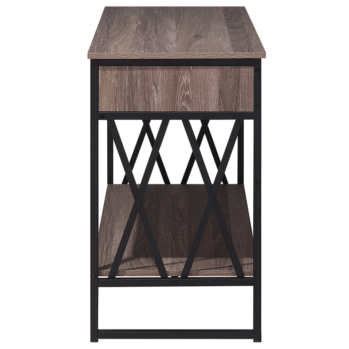 Beliani Ayden Sidetable Donker houtkleur MDF