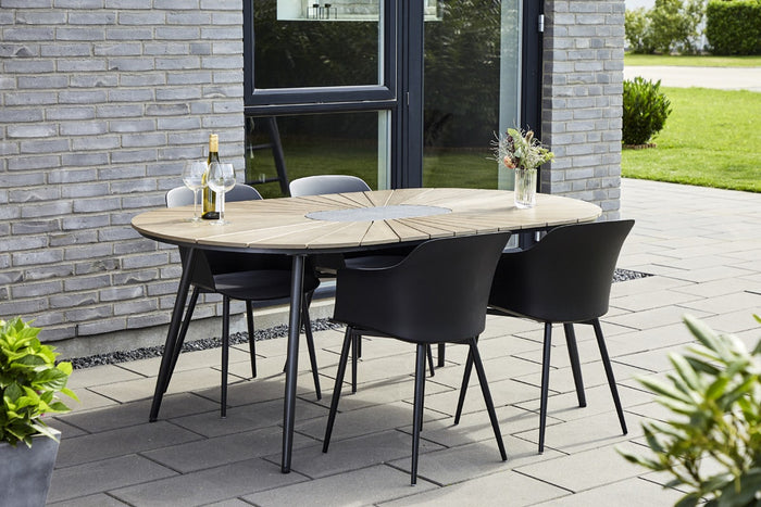 Lisomme Dian kunststof tuinstoel zwart