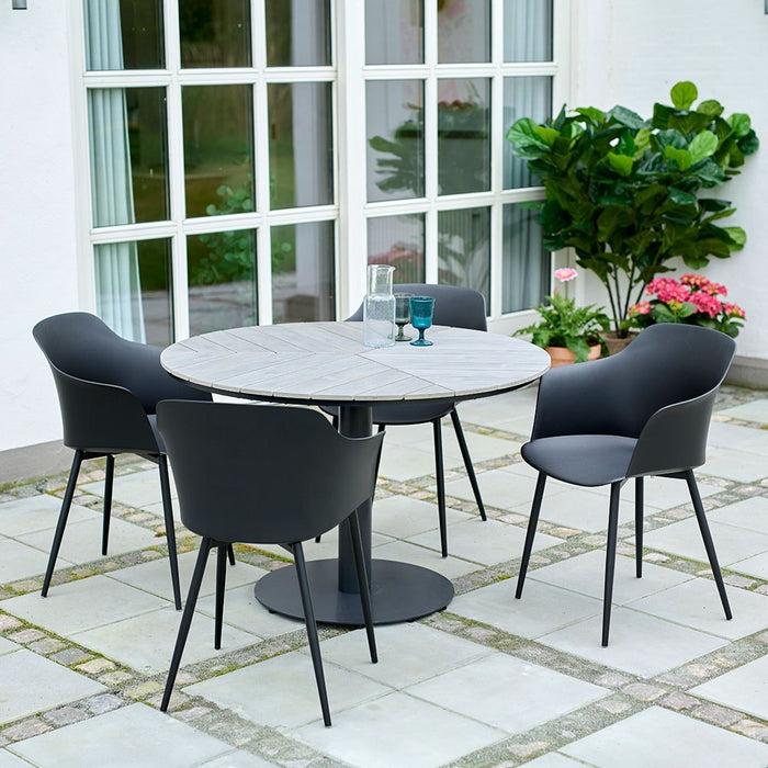 Lisomme Dian kunststof tuinstoel zwart