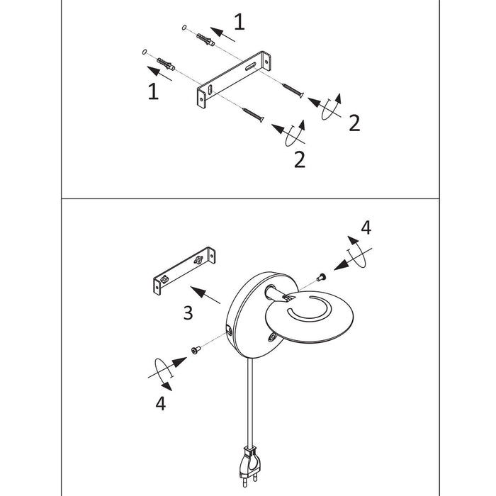 Steinhauer - wandlamp - Zenith LED - brons - kunststof metaal - bedlampje - LED - 1442BR