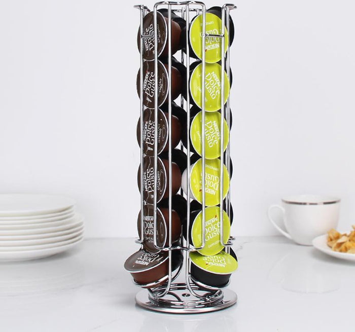 Zindoo capsulehouder - 24 cups - Zilver